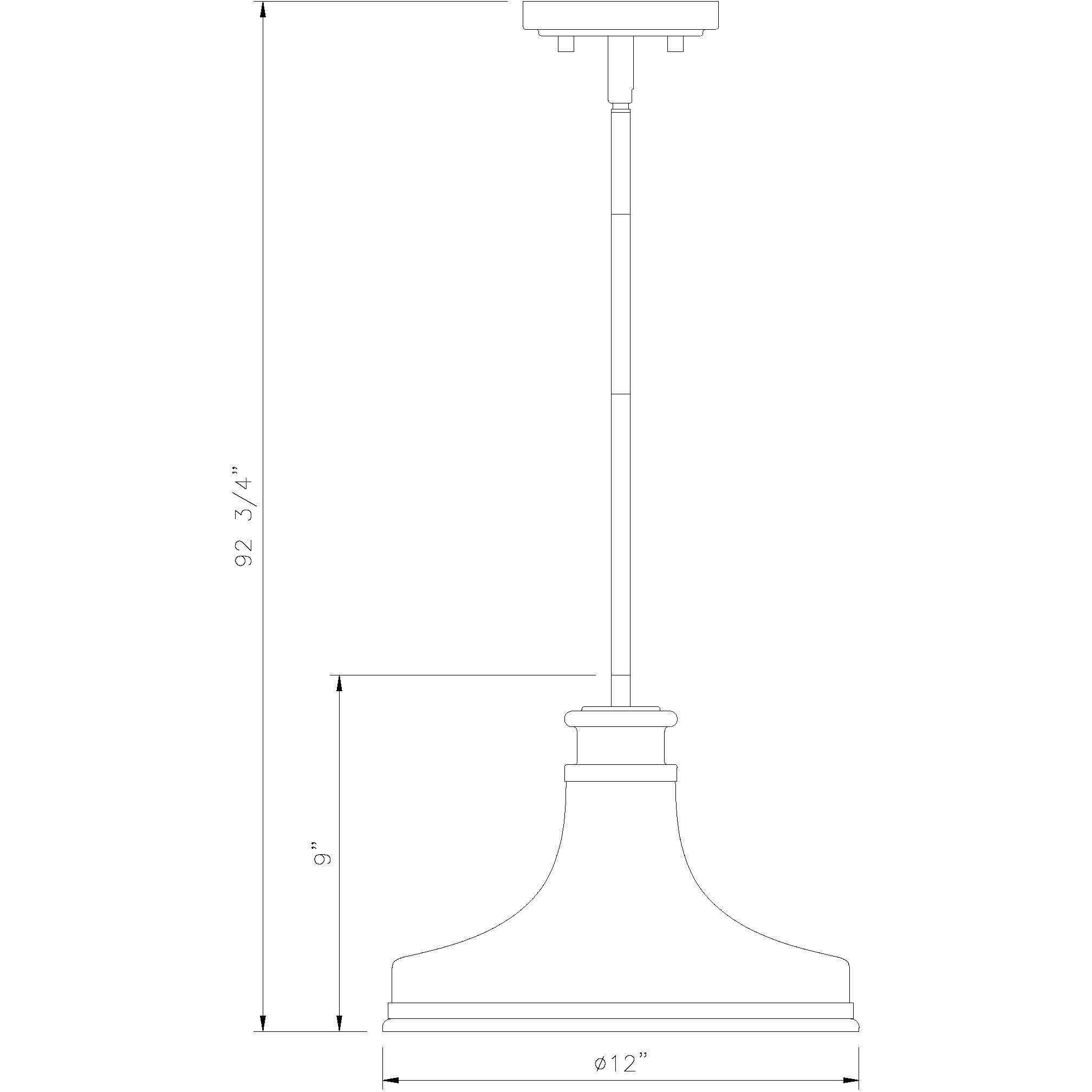 Reznor Pendant Ceiling Light in Matte Black