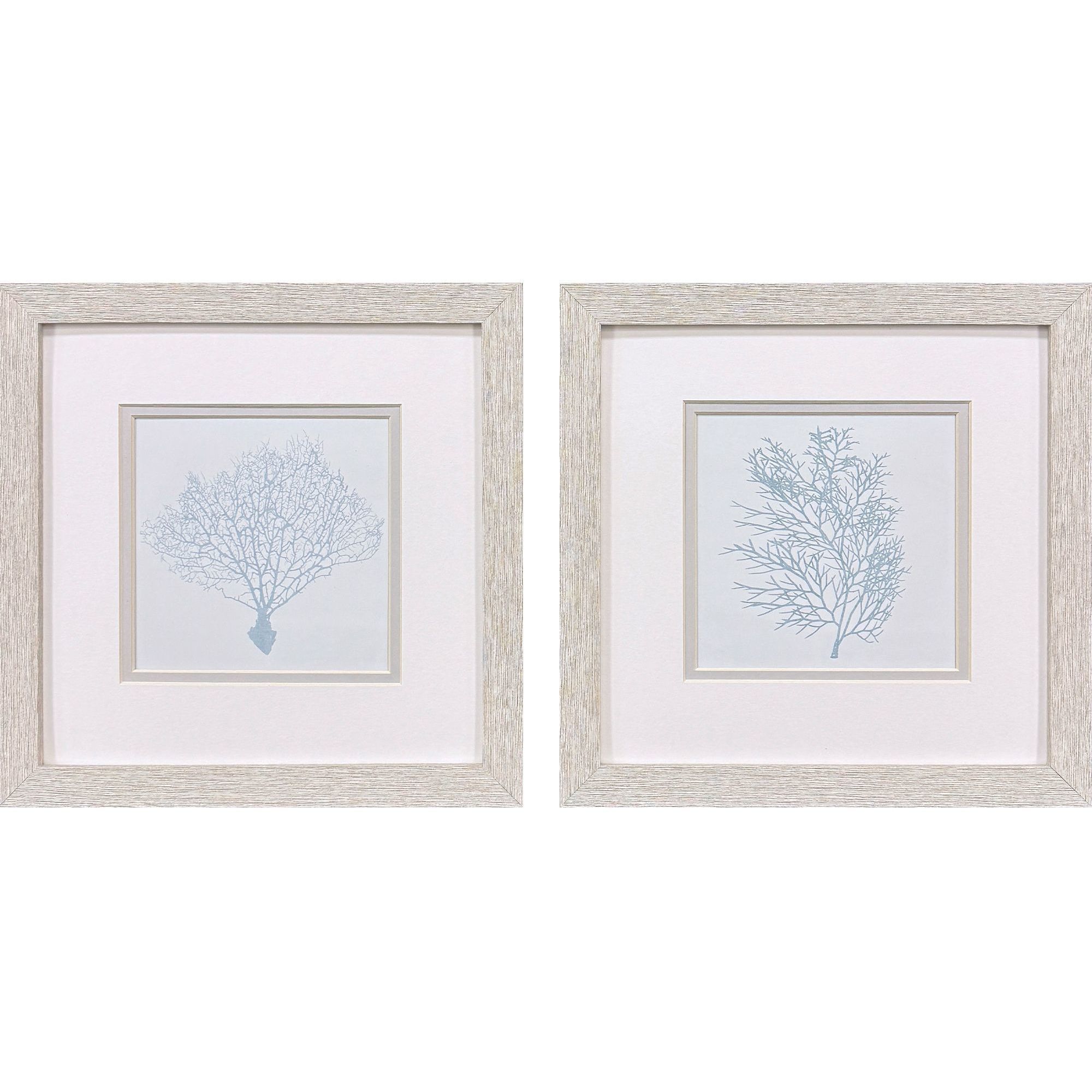 Soft Coral Blue Framed Art, Propac