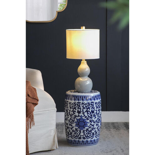 Garden 15.9 inch Blue and White Stool