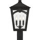 Jaxon 4 Light 19.5 inch Western Bronze Outdoor Post Lantern