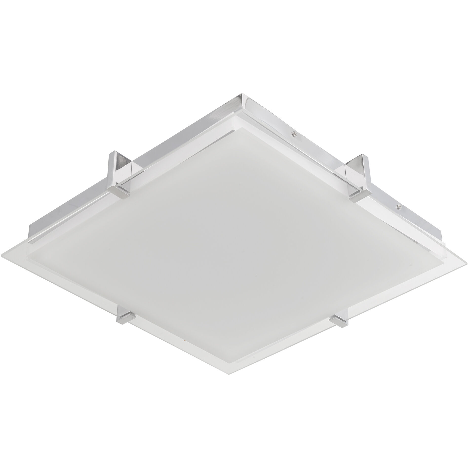 Matrix LED 15.4 inch Chrome Flush Mount Ceiling Light