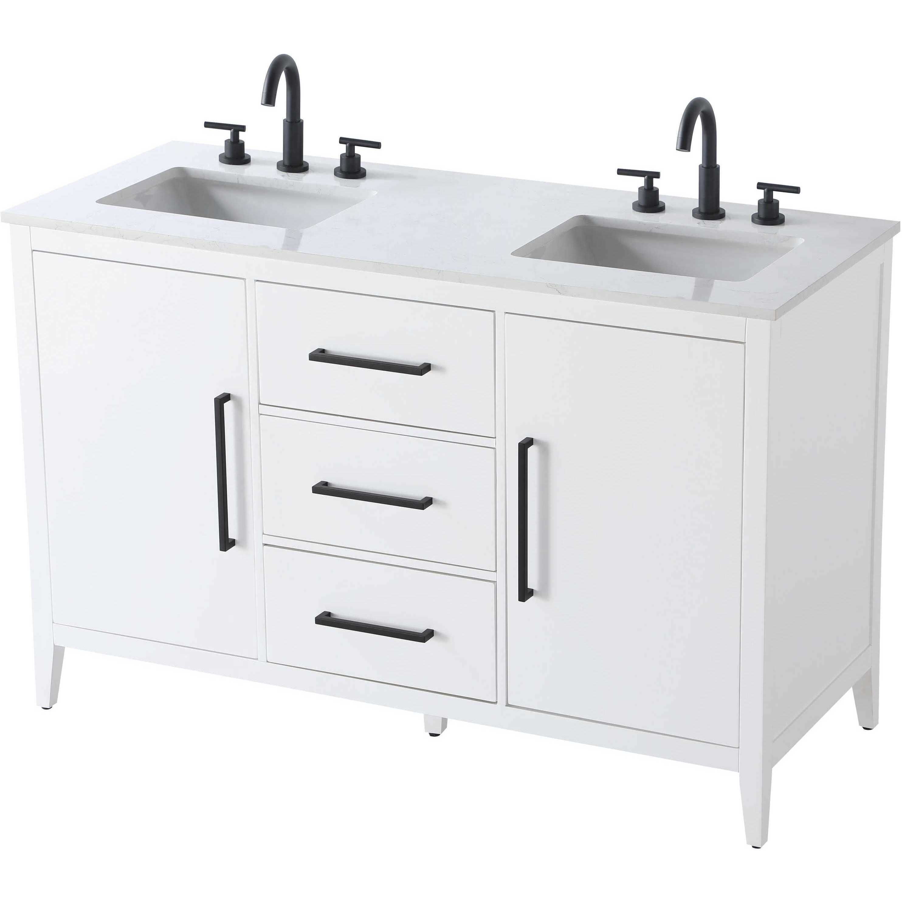 Millie 54 X 35 inch White Bathroom Vanity Cabinet