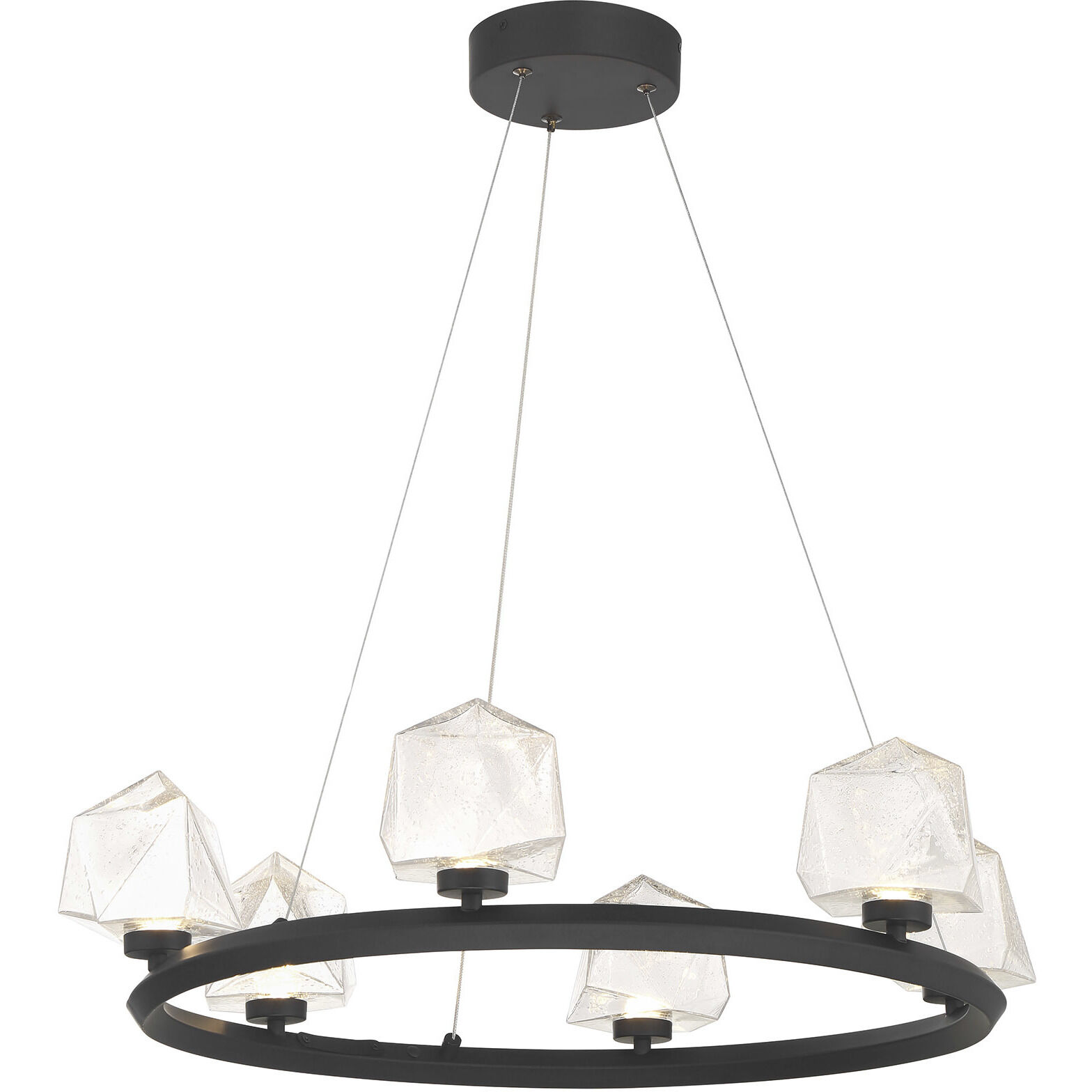 Castello LED 26.5 inch Matte Black Chandelier Ceiling Light