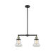 Franklin Restoration Bellmont 2 Light 21 inch Black Antique Brass Chandelier Ceiling Light in Clear Glass, Franklin Restoration