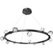 Stella LED 40.1 inch Matte Black Chandelier Ceiling Light, Ring
