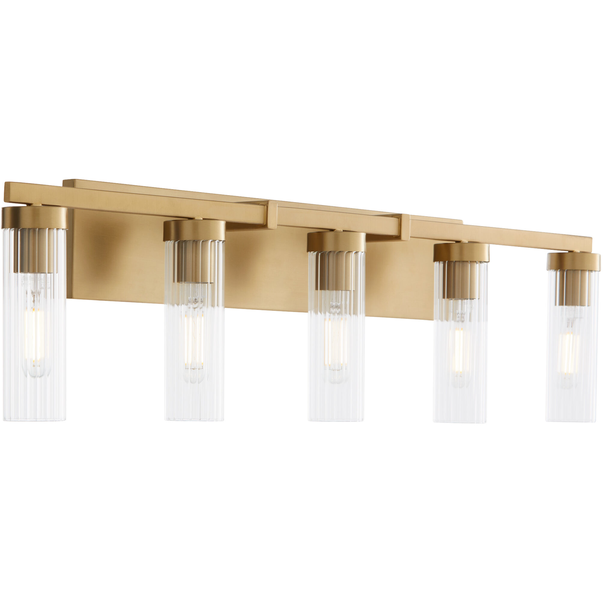 Kilbey 5 Light 35 inch Aged Brass Vanity Light Wall Light