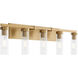 Kilbey 5 Light 35 inch Aged Brass Vanity Light Wall Light