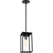 Vado 1 Light 6.38 inch Black Outdoor Pendant Lantern