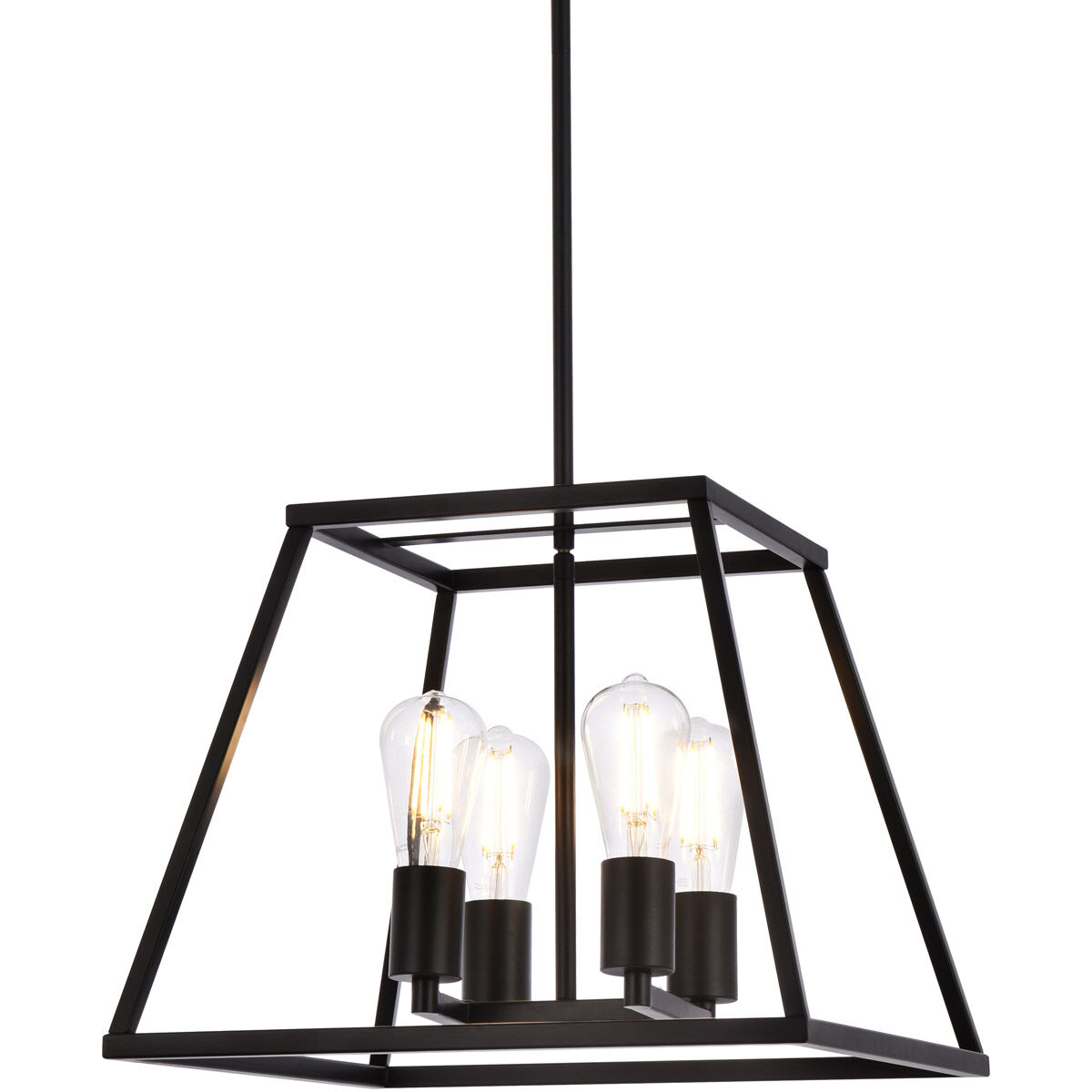 Declan 4 Light 16 inch Black Pendant Ceiling Light