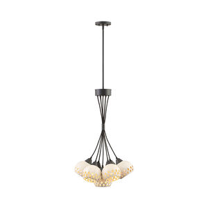 Edie 7 Light 17 inch Oil Rubbed Bronze/Weathered White Chandelier Ceiling Light