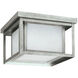 Hunnington 2 Light 10 inch Weathered Pewter Outdoor Ceiling Flush Mount