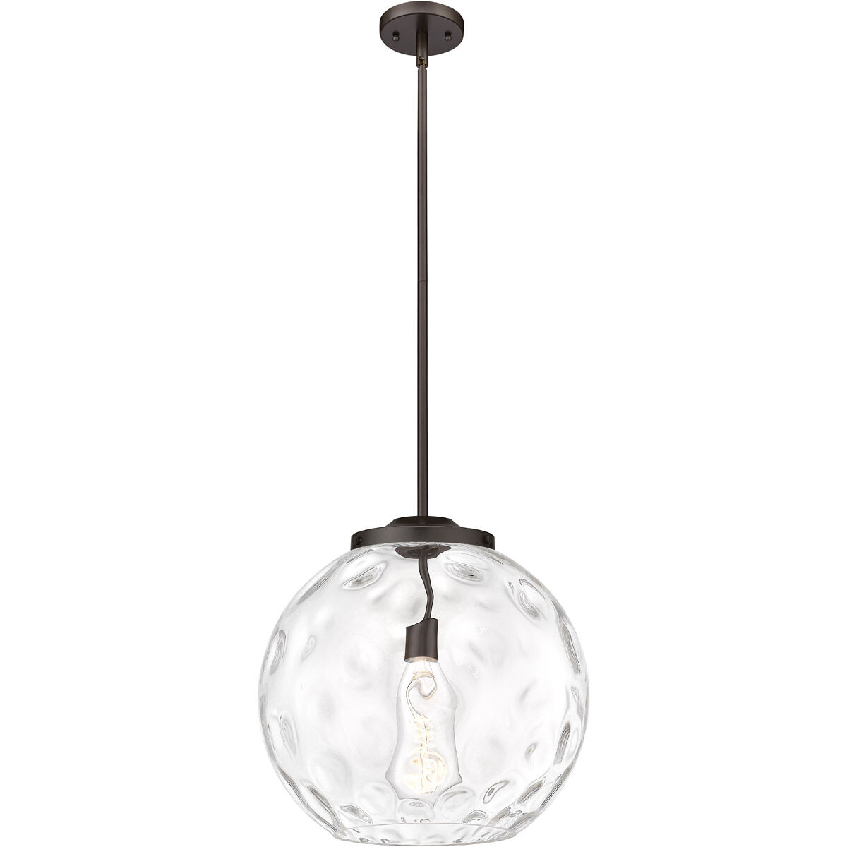 Ballston Athens Water Glass 1 Light 16 inch Oil Rubbed Bronze Pendant Ceiling Light