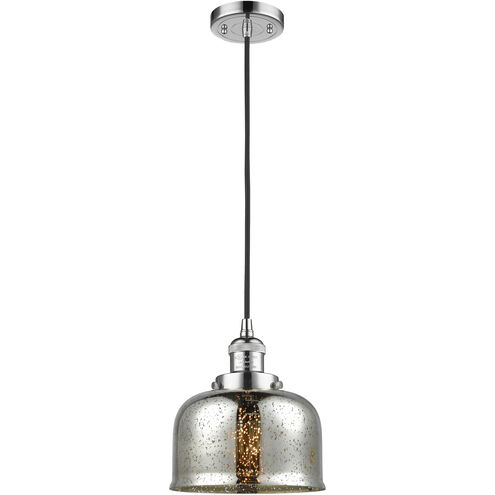 Franklin Restoration Bell 1 Light 8 inch Polished Chrome Mini Pendant Ceiling Light in Incandescent, Silver Plated Mercury, Franklin Restoration