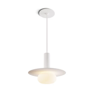 Combi LED 9 inch Matte White with Paintable Pendant Ceiling Light, Suspension / Flush Mount 2-in-1