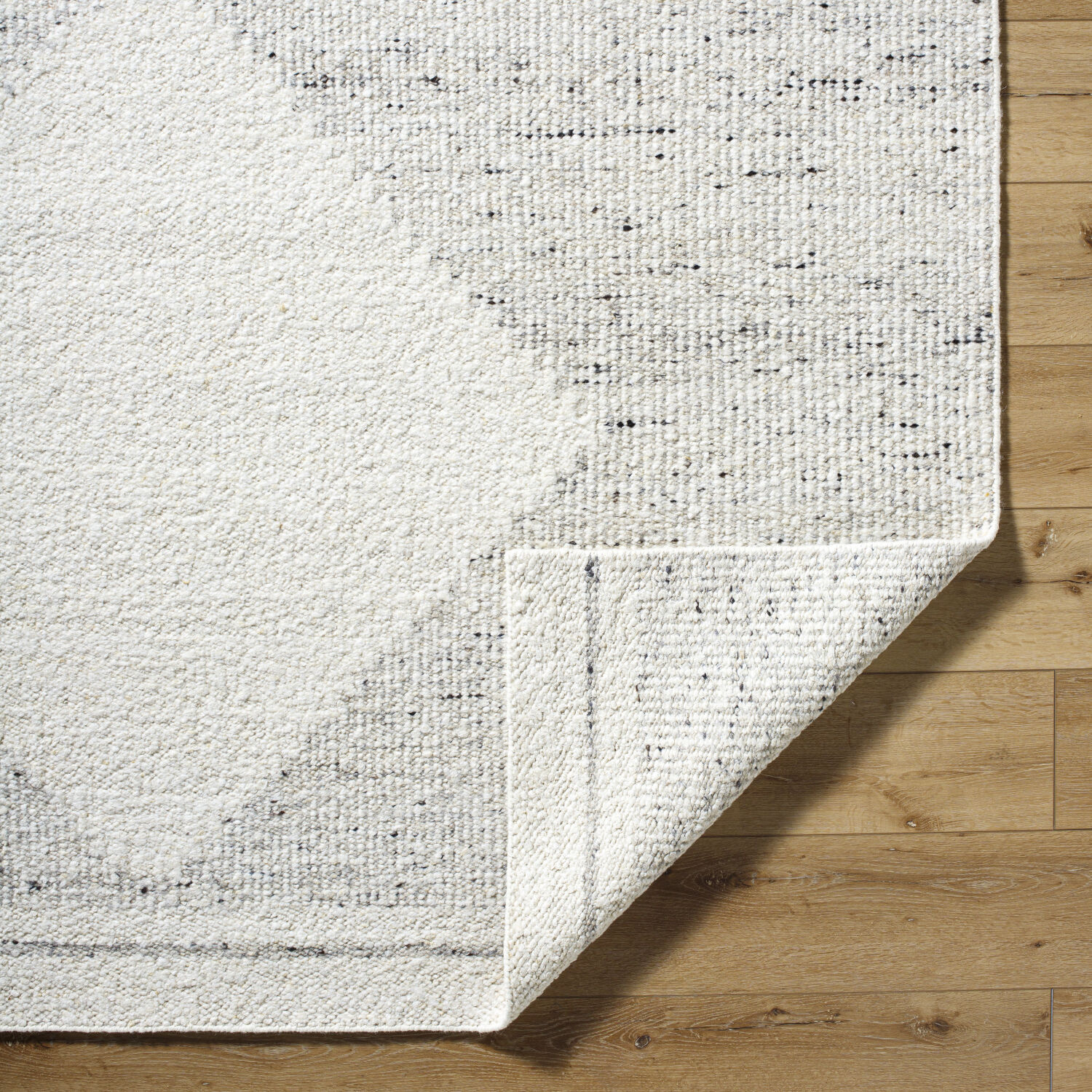 Peru 120 X 96 inch Light Silver / Off-White / Silver / Slate Handmade Rug in 8 x 10