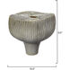 Plunge 10.5 X 9.5 inch Vessel in Grey