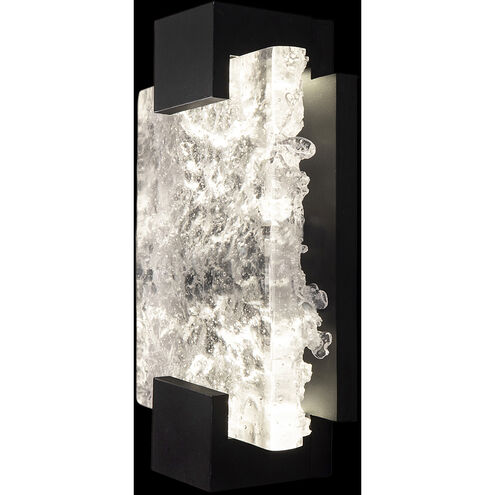 Terra Wall Sconce Wall Light in Black, Clear Studio Glass