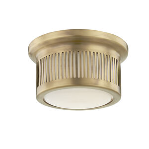 Bangor LED 6 inch Aged Brass Flush Mount Ceiling Light