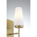 Transitional 1 Light 4.75 inch Natural Brass Wall Sconce Wall Light