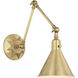 Morgan 24 inch 60.00 watt Aged Brass Task Sconce Wall Light