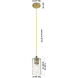 Downtown Urban Crown Point 1 Light 3.88 inch Satin Nickel Pendant Ceiling Light in Plated Smoke