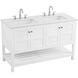 Theo 54 X 34 inch White Bathroom Vanity Cabinet