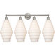 Cascade 4 Light 35 inch Satin Nickel Bath Vanity Light Wall Light in White