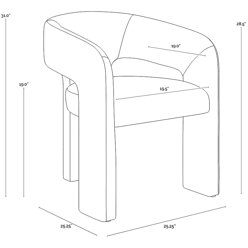 Isidore Copenhagen Olive Dining Armchair