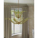 Babylon 11 Light 47 inch Contemporary Gold Leaf and Contemporary Gold Two-Tier Chandelier Ceiling Light