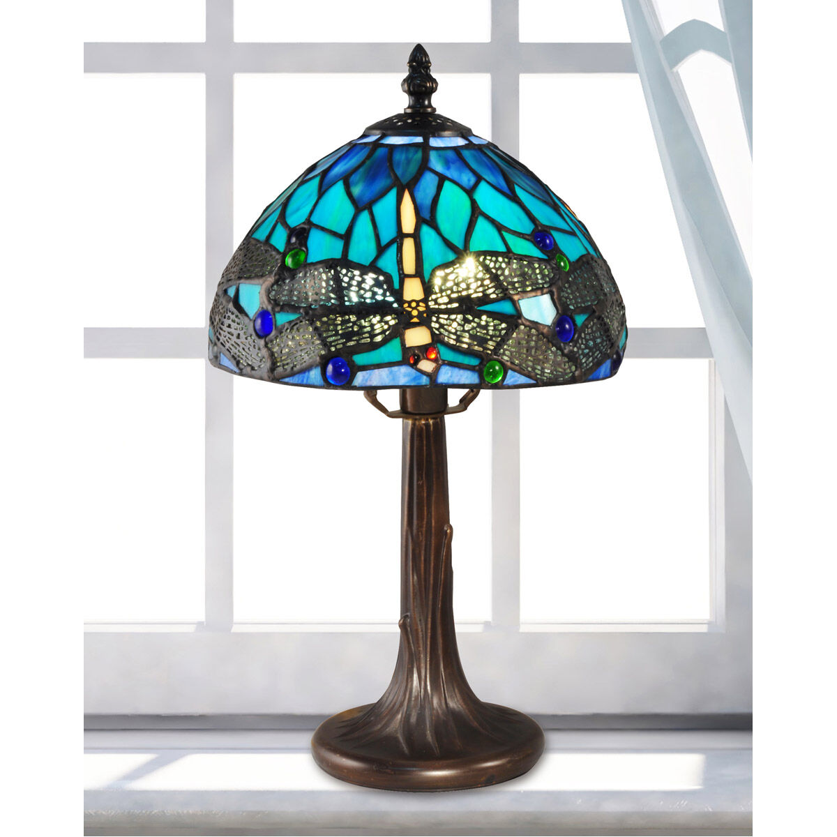 Evelyn 14 inch 60.00 watt Antique Brass Table Lamp Portable Light