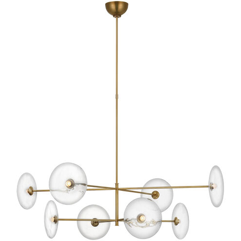 Ian K. Fowler Calvino LED 42 inch Hand-Rubbed Antique Brass Radial Chandelier Ceiling Light, Large