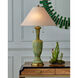 Classico 32.5 inch 75 watt Green and Beige and Antique Brass Table Lamp Portable Light