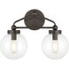 Stella 2 Light 14.75 inch Dark Bronze Vanity Light Wall Light