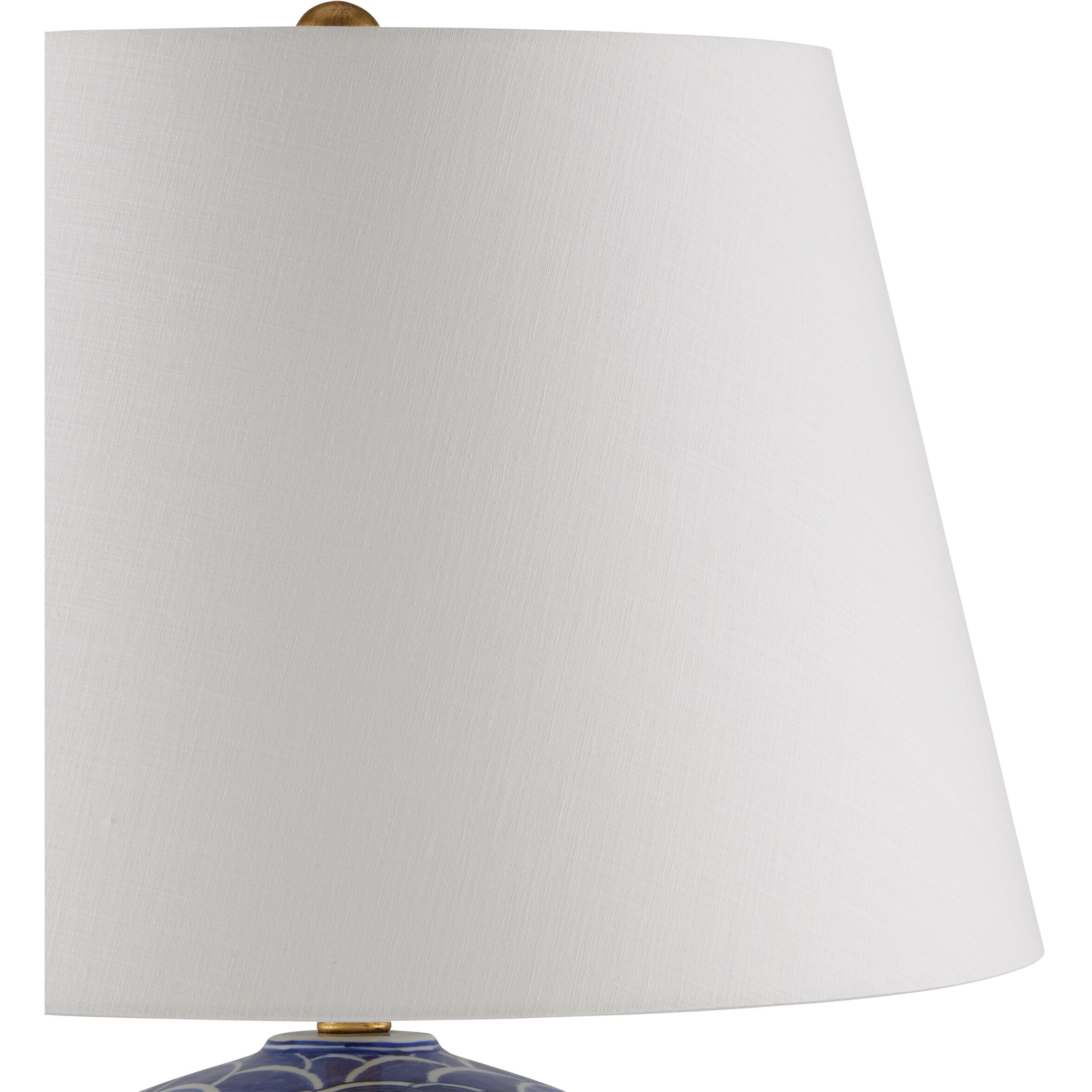Nami 31 inch 150 watt Blue and White with Gold Leaf Table Lamp Portable Light