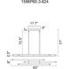 Valira LED 63 inch Brass Chandelier Ceiling Light