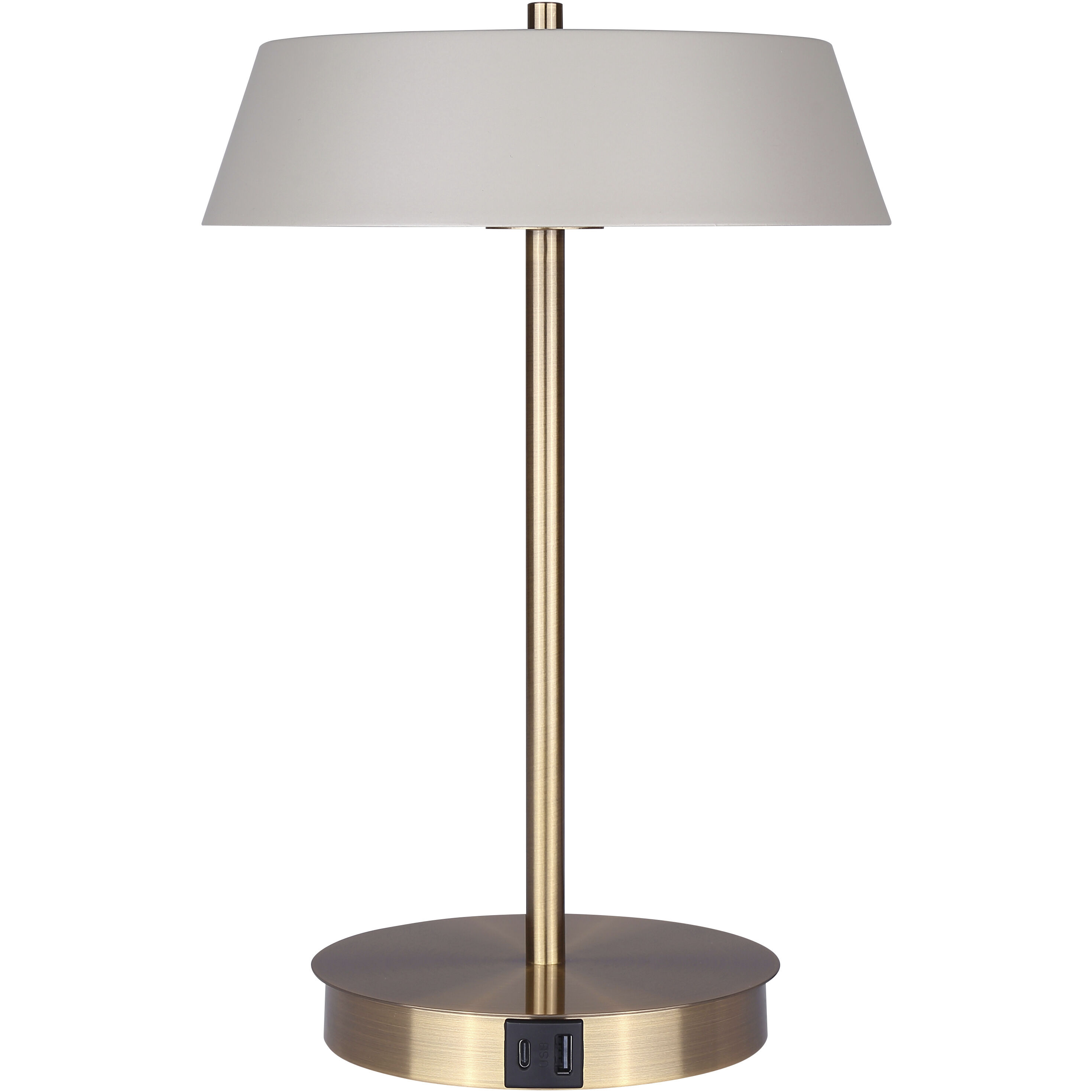 Jessa 14 inch 16.00 watt Gold Table Lamp Portable Light in Gray Metal