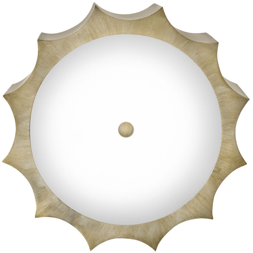 Lisa McDennon Gia 2 Light 14 inch Champagne Gold Indoor Flush Mount Ceiling Light