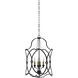 Charisma 4 Light 16 inch French Black Foyer Lantern Ceiling Light, Small