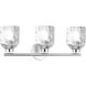 Vallora 3 Light 21 inch Polished Chrome Vanity Light Wall Light