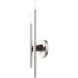 Denmark 2 Light 7 inch Brushed Nickel with Bronze Accents ADA Sconce Wall Light