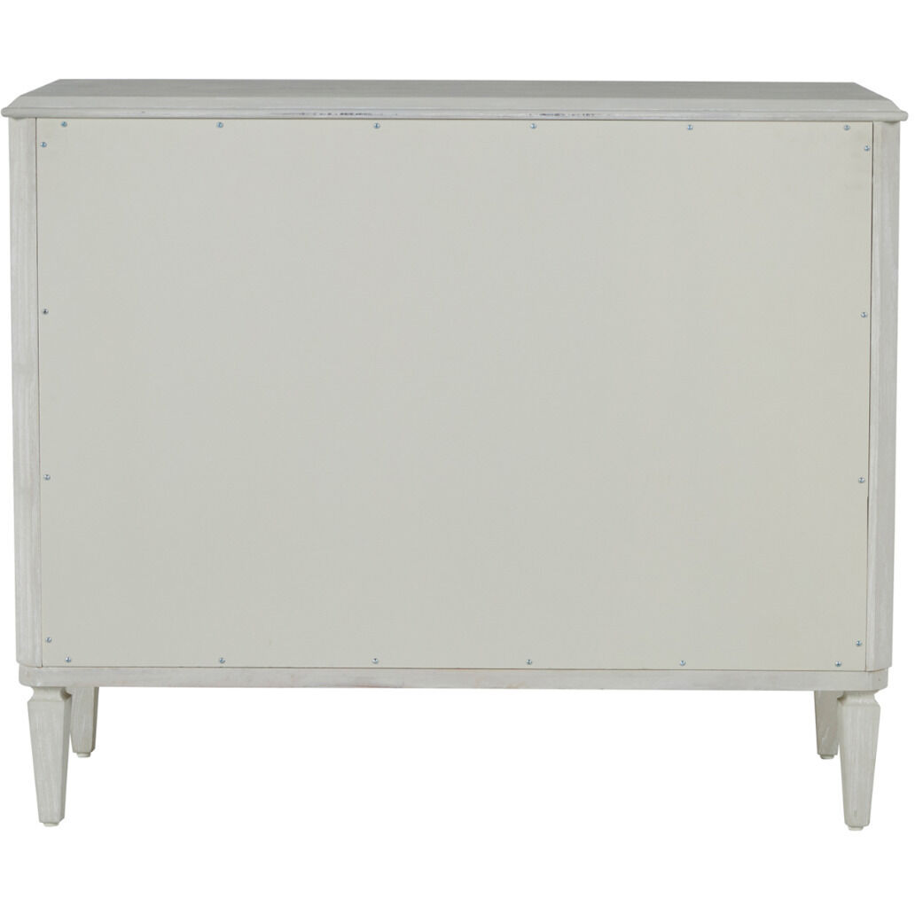 Kaitlin Stained Brass / Cerused White Chest