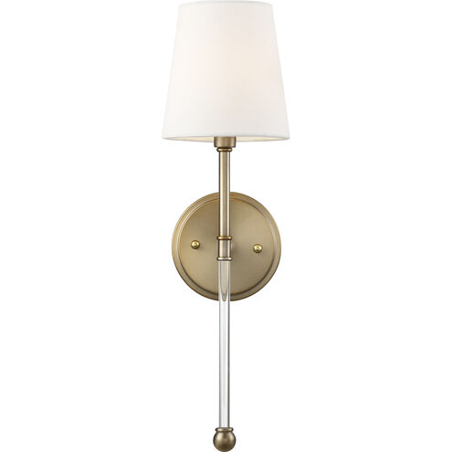 Olmsted 1 Light 6 inch Burnished Brass and White Wall Sconce Wall Light 