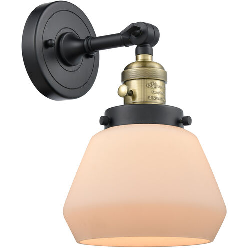 Franklin Restoration Fulton LED 7 inch Black Antique Brass Sconce Wall Light, Franklin Restoration