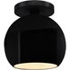 Radiance LED 10 inch Gloss Black and Matte White and Matte Black Semi Flush Ceiling Light