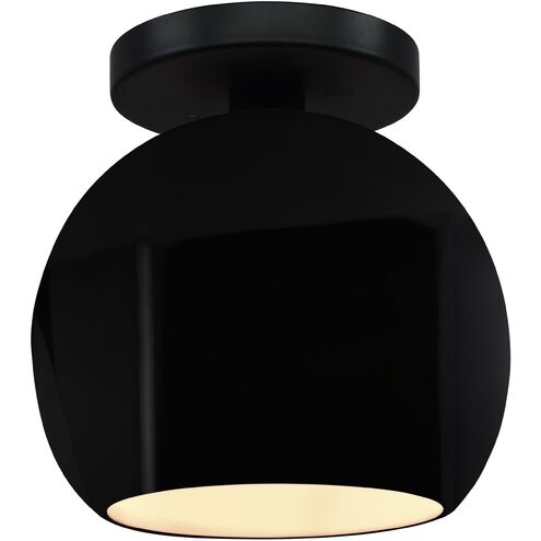 Radiance LED 10 inch Gloss Black and Matte White and Matte Black Semi Flush Ceiling Light