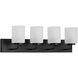 Merry 4 Light 30 inch Matte Black Bath Vanity Light Wall Light