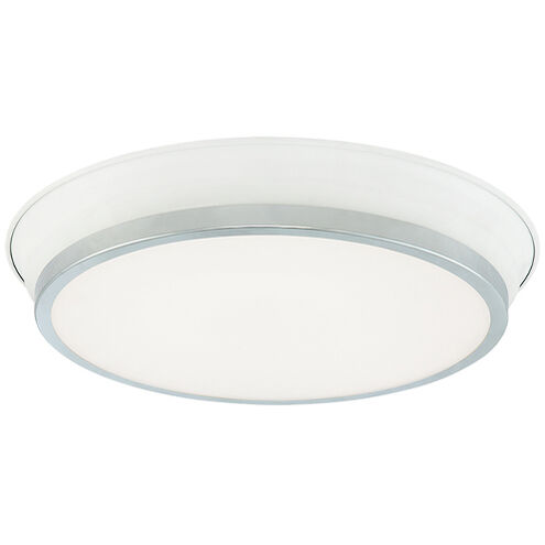 Jaxx LED 15 inch White and Chrome Flush Mount Ceiling Light