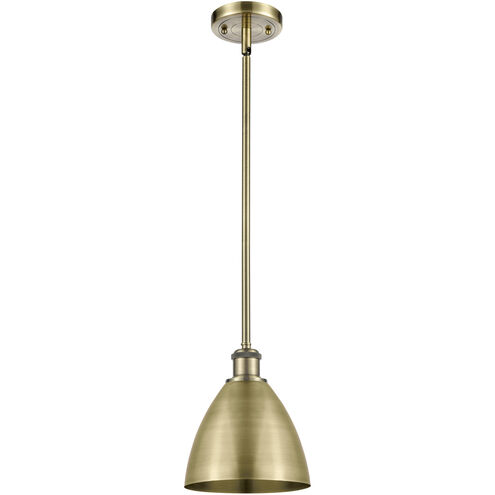 Ballston Dome LED 7.5 inch Antique Brass Pendant Ceiling Light