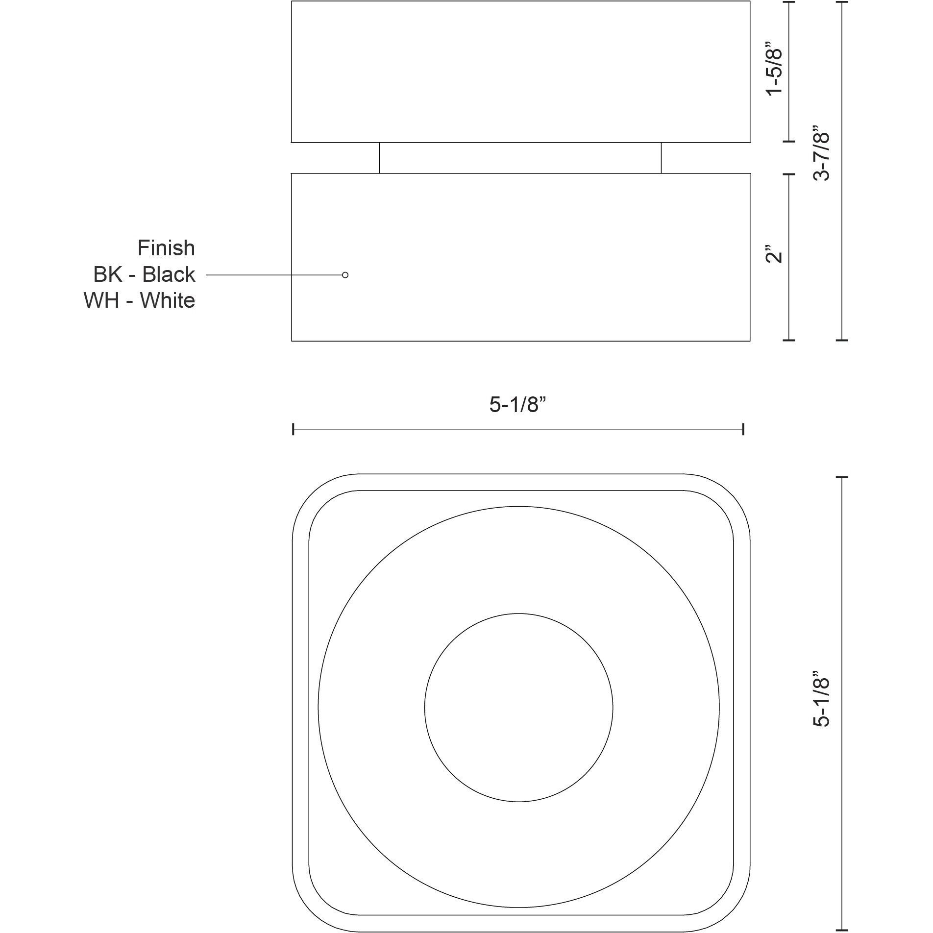 Solo LED 5.13 inch White Flush Mount Ceiling Light