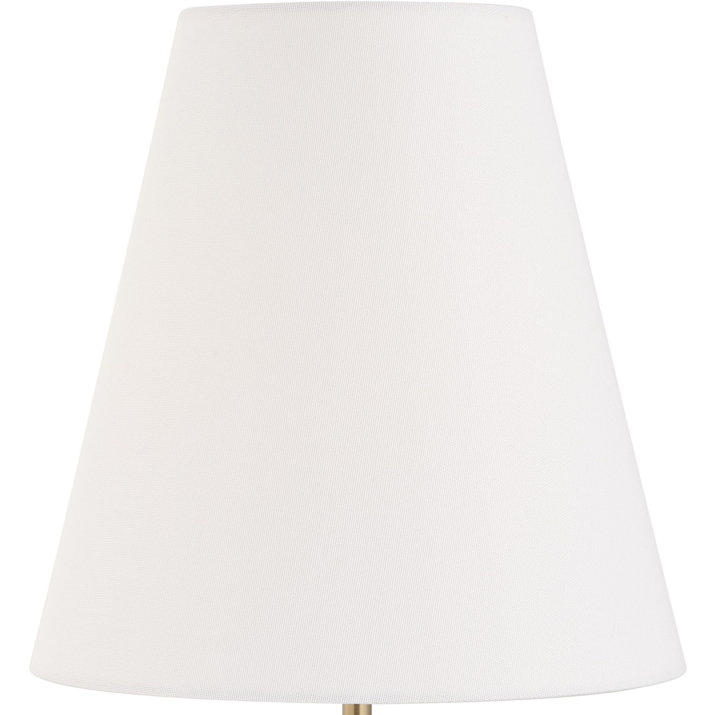 Cardoni 34.5 inch 100 watt Gloss White Glass with Metallic Smoked Bronze and Antique Brass Buffet Lamp Portable Light